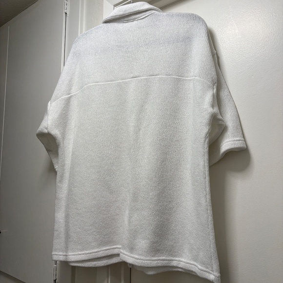 Sabo collared cardigan sweater - white - size medium / 6 - Picture 2 of 7